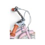 Детский велосипед Hello Baby NN515-14 14 дюймов, двухколесный, 3+ года до 60 кг, литая рама, надувные колеса, передний задний тормоз, корзина колокольчик (розовый, серый)