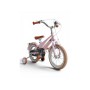 Детский велосипед Hello Baby NN515-14 14 дюймов, двухколесный, 3+ года до 60 кг, литая рама, надувные колеса, передний задний тормоз, корзина колокольчик (розовый, серый)