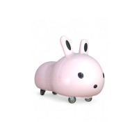 Детская каталка Rabbit 333 с музыкой и световыми эффектами, резиновые колеса PU, маневренная конструкция, крепкий пластиковый корпус, для детей от 1 года до 30 кг (розовый, белый)