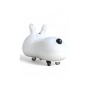 Детская каталка Rabbit 333 с музыкой и световыми эффектами, резиновые колеса, маневренная конструкция, крепкий пластиковый корпус, для детей от 1 года до 30 кг (розовый, белый)