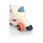 Детские ролики раздвижные Candy V-Run BW251D ABEC-7 регулируемые роликовые коньки для детей с фиксацией липучка + пяточная застежка, тормоз на обеих ногах, крепкая рама (бежевый, лиловый, мятный)