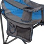 Туристичний стілець-парасолька CampMaster Classic 300 синій, складаний, 2 підлокітники, підсклянники, кишені для телефону та речей, міцний, кемпінговий для риболовлі, пікніка, дачі та подорожей, до 150 кг