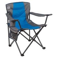 Туристичний стілець-парасолька CampMaster Classic 300 синій, складаний, 2 підлокітники, підсклянники, кишені для телефону та  речей, міцний, кемпінговий  для риболовлі, пікніка, дачі та подорожей, до 150 кг