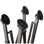 Стілець туристичний розкладний, сірий, витримує до 120 кг — комфортні підлокітники, тримач для напоїв і 2 кишені для речей, міцний, кемпінговий для риболовлі, пікніка, дачі та подорожей