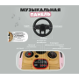 Дитяча машинка-каталка-толокар Lamborghini 3в1 з батьківською ручкою, музикою, підсвічуванням, захисним бортиком та підніжками, машинка для прогулянок, від 1 року (рожевий, зелений, білий, синій)