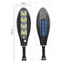 Світлодіодний вуличний ліхтар-прожектор KAR69 LED на сонячній батареї, датчик руху, автономне зовнішнє освітлення для двору, саду, гаража, паркану та дачі