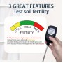 Професійний механічний аналізатор ґрунту KAR122 3 в 1 вимірювач вологості, pH та родючості ґрунту, тестер землі без батарейок для саду, городу, теплиць і вазонів