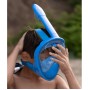 Маска для плавання дитяча Pool KAR106 XS панорамна, синя, силіконова, для басейну, моря, снорклінгу, з регульованим ремінцем