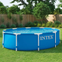 Каркасний басейн Intex 28200 305×76 см круглий, синій, збірний сімейний басейн із металевим каркасом та тришаровою чашею, для приватного будинку, двору, саду, дачі, літнього відпочинку дітей і дорослих