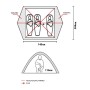 Палатка-автомат HeWolf 200×145×110 см двухместная туристическая самораскладывающаяся коричневая/песочная