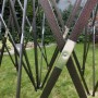 Раздвижной шатер 3×6 м с черным каркасом (зеленый / красный / синий / бежевый)