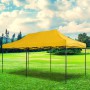 Раздвижной шатер 3×6 м с черным каркасом (белый / желтый / оранжевый)