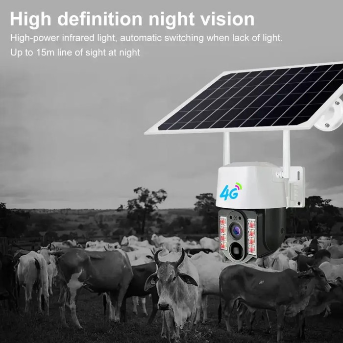 Камера відеоспостереження PTZ вулична 4G Outdoor Camera VC-9 із сонячною панеллю APP:V380 PRO 4Mp
