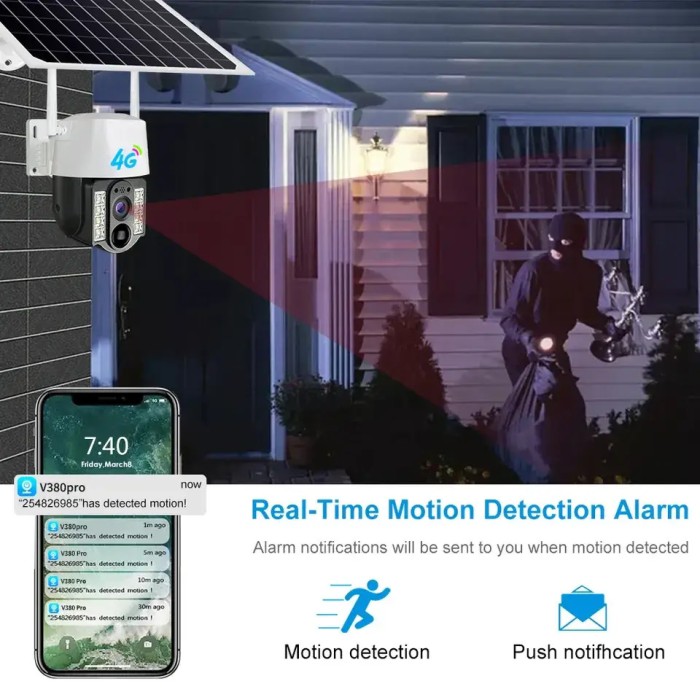 Камера відеоспостереження PTZ вулична 4G Outdoor Camera VC-9 із сонячною панеллю APP:V380 PRO 4Mp