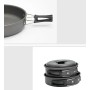 Туристичний посуд для кемпінгу зі сковорідкою та котелком Halin MA-75 Cocin set DS-200 з туристичним чохлом