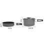 Туристичний посуд для кемпінгу зі сковорідкою та котелком Halin MA-75 Cocin set DS-200 з туристичним чохлом